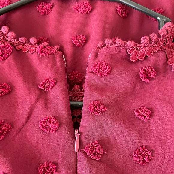 LULUS Lust or Love Wine Red Embroidered Lace Long Sleeve Mini Dress - Picture 14 of 15